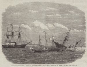 The Deerhound rescuing a Portion of the Crew of the Alabama